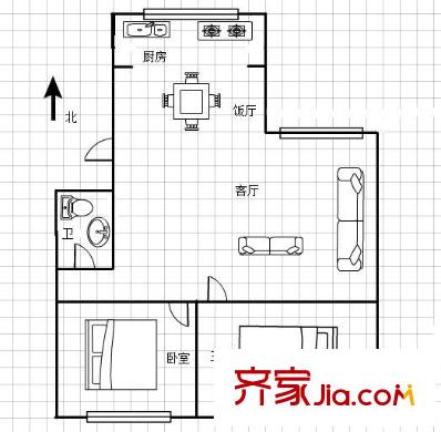 康明園  2室  戶型圖