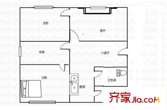 甘家巷小區(qū) 3室 戶型圖
