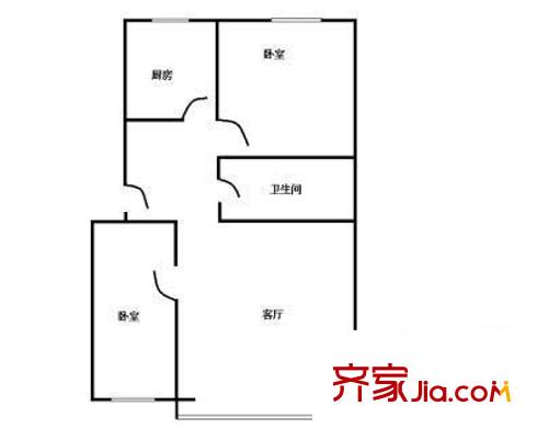 甘家巷小區(qū) 2室 戶型圖