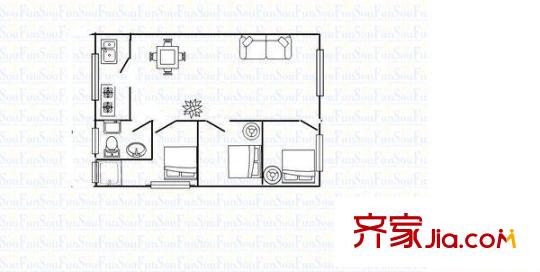 建工東院 3室 戶型圖