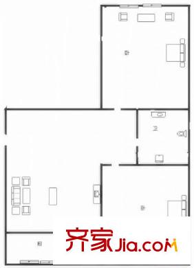 建工東院 2室 戶型圖