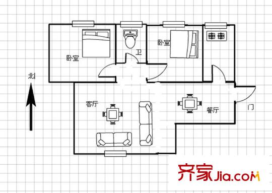和平人家 2室 戶型圖