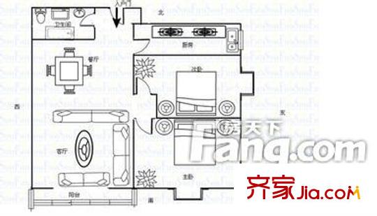 鹽鍋峽電廠住宅區(qū)戶型圖鹽鍋峽電力小區(qū) 2室 戶型圖 2室2廳1衛(wèi)1廚