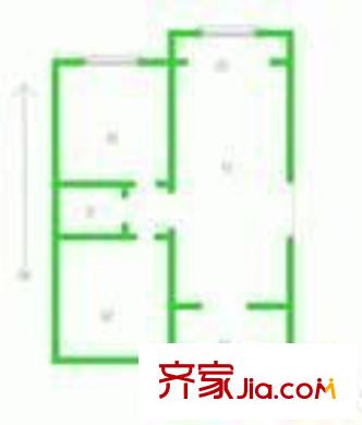 嘉城小區(qū) 2室 戶型圖