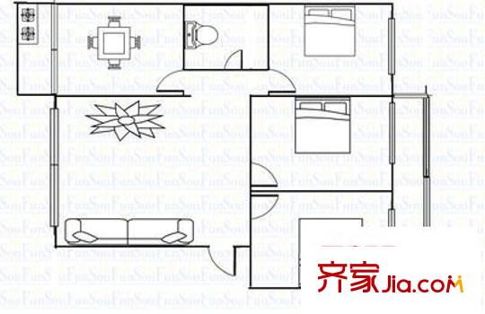 金輪花園 3室 戶型圖