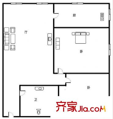寶豐花園 2室 戶型圖