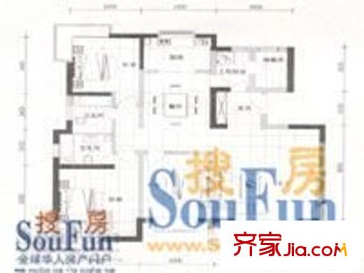 金河麗園 2室 戶型圖