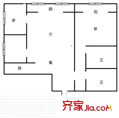 酒泉御園  2室  戶(hù)型圖