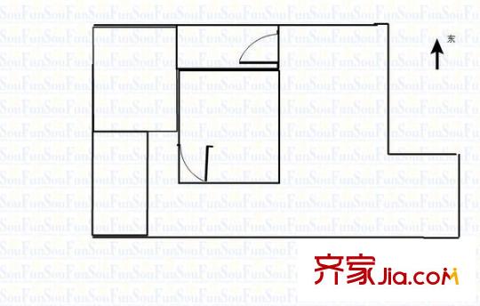 嘉城小區(qū) 2室 戶型圖
