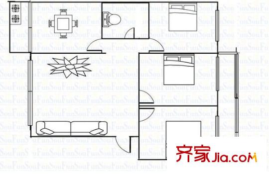 金輪花園 3室 戶型圖