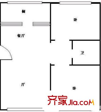 香榭麗花園 2室 戶型圖