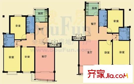 酒鋼雁兒灣住宅小區(qū) 3室 戶型圖