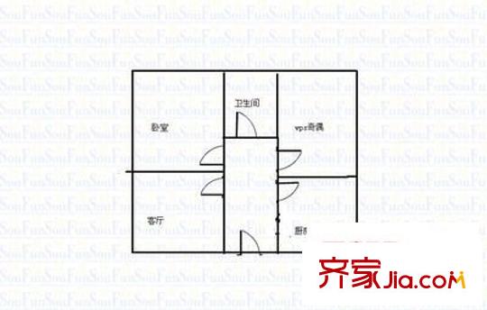 九州陽(yáng)光家園 2室 戶型圖