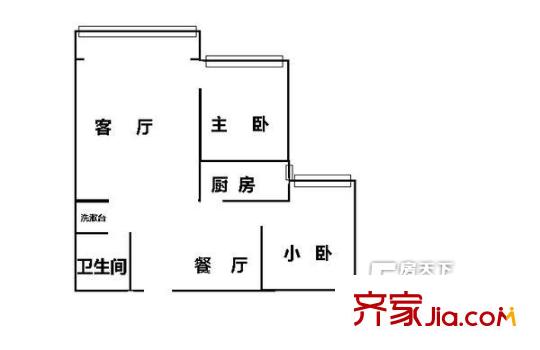 南門雅苑 2室 戶型圖