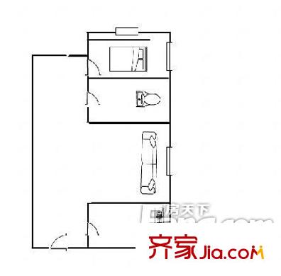 金建家園  1室  戶型圖