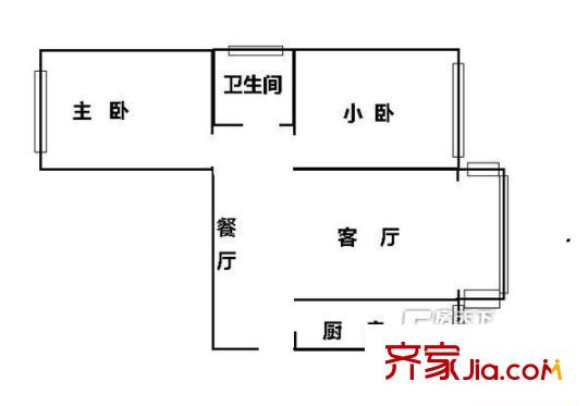 南門(mén)雅苑 2室 戶型圖