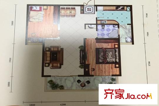 遠(yuǎn)達(dá)?錦繡半島13#02 戶型117.73平方米 2室2廳1衛(wèi)1廚