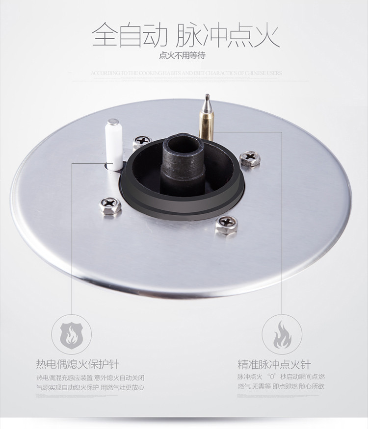 申花台嵌两用燃气灶701XB6-A|天然气【图片