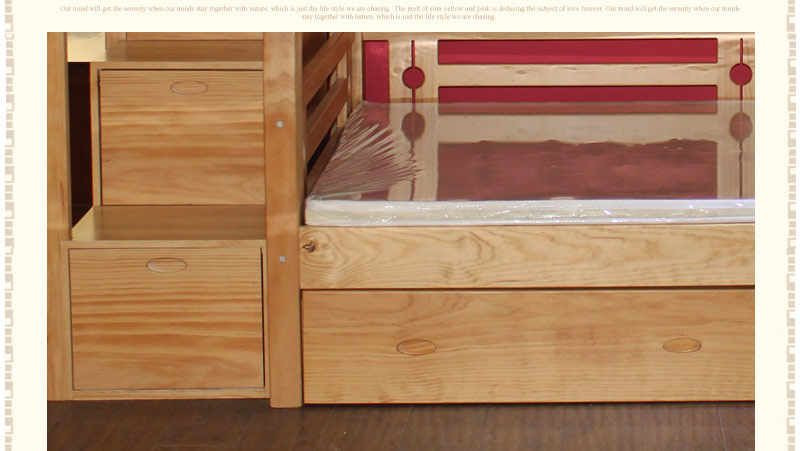 居美印尚 卧室家具简约实木儿童双层床 不含踏