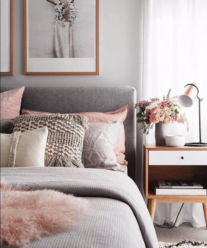 高级灰+粉色,撩人轻熟风!