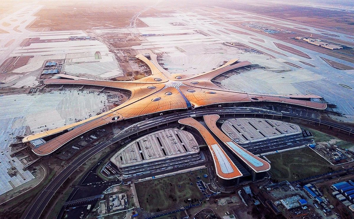新世界七大奇迹之首 北京大兴机场震撼世界——金螳螂