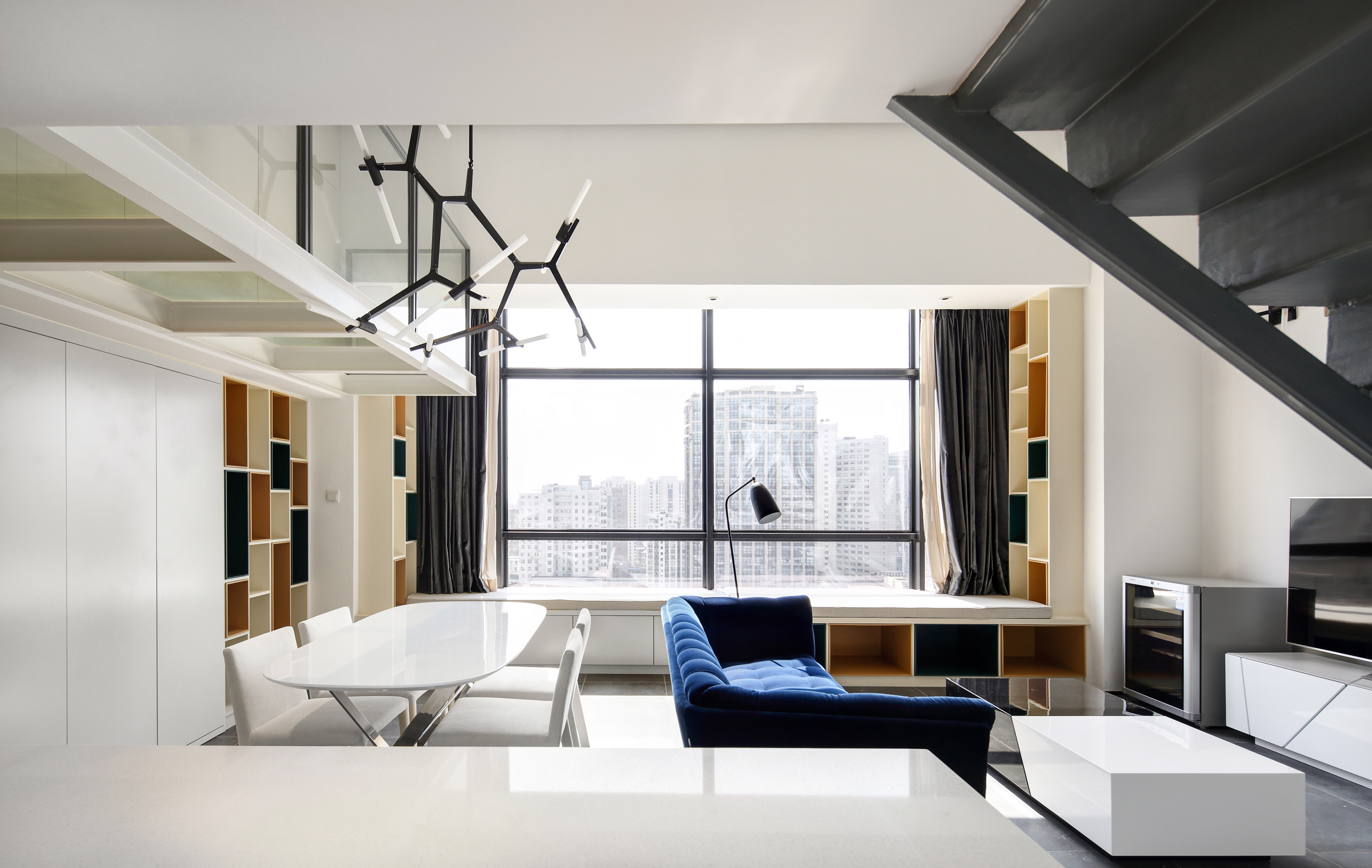 loft风格,80平米装修,一居室装修,20万以上装修,客厅,飘窗