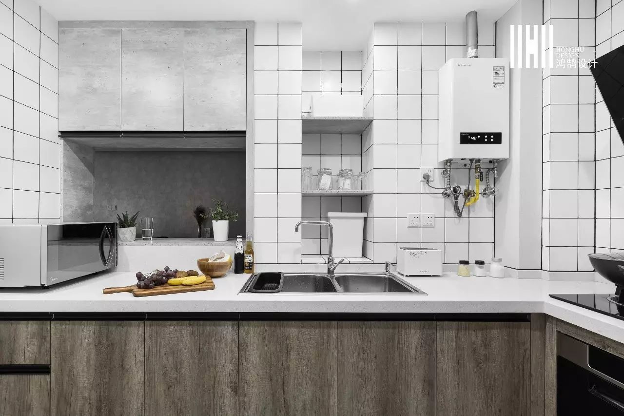 北欧混搭两居室厨房装修效果图