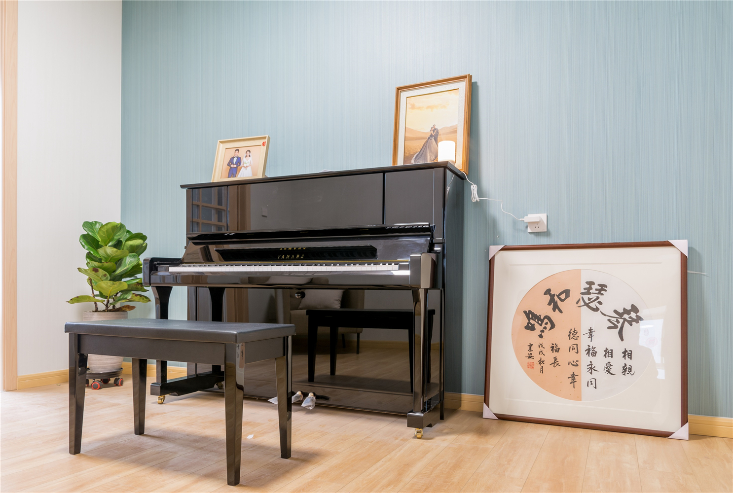 110㎡日式三居钢琴房装修效果图