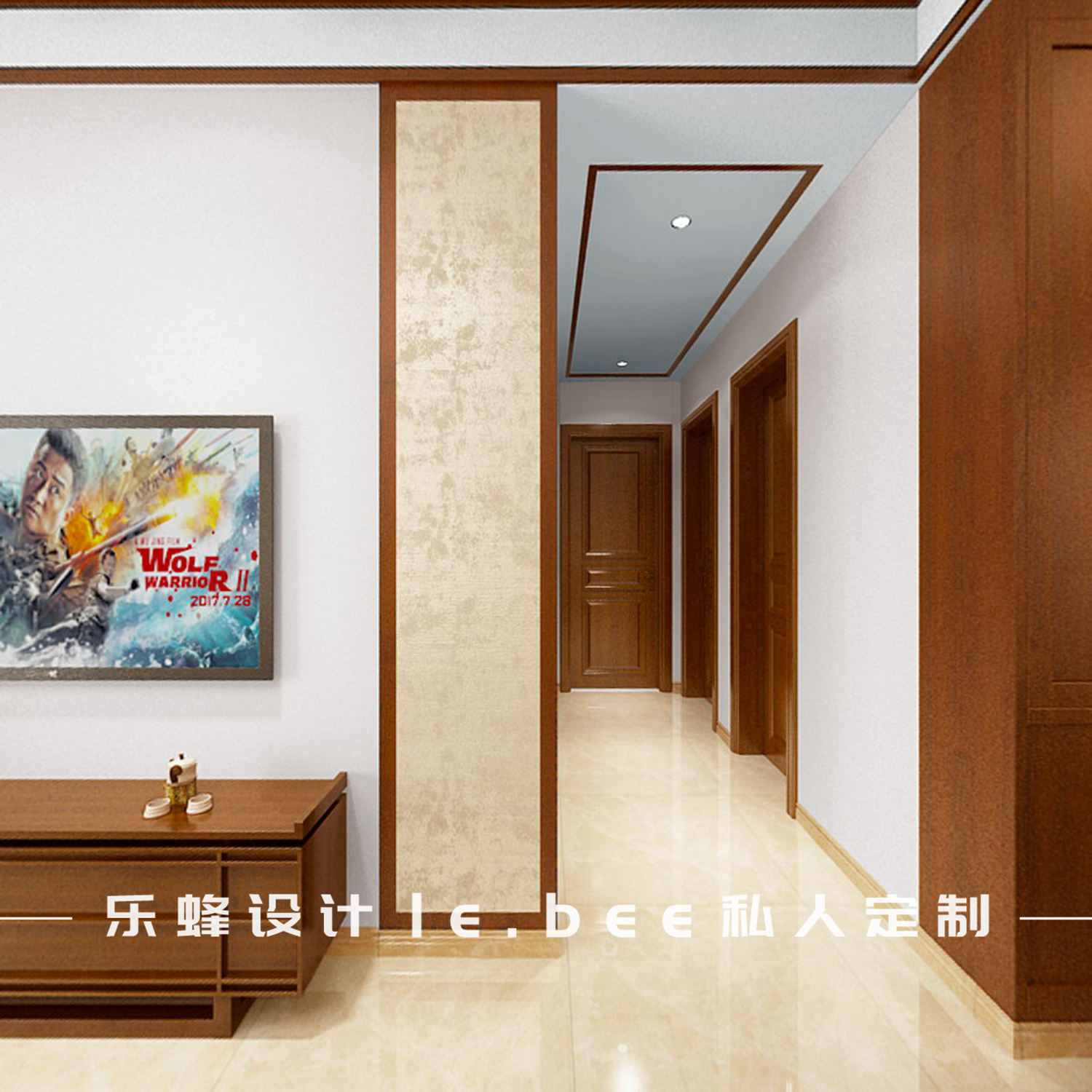 中式风格,100平米装修,三居室装修,15-20万装修,电视背景墙
