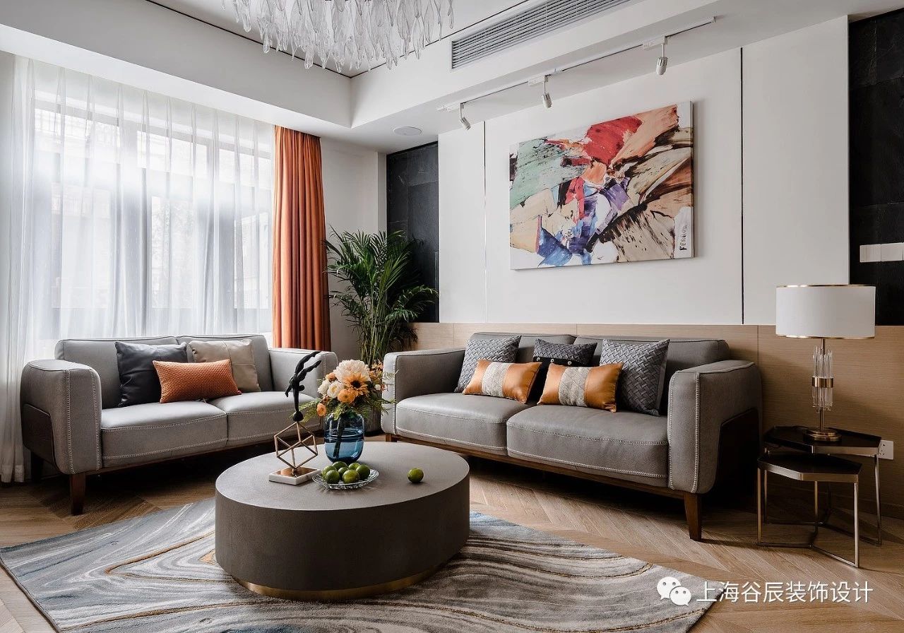200平现代别墅装修客厅沙发设计