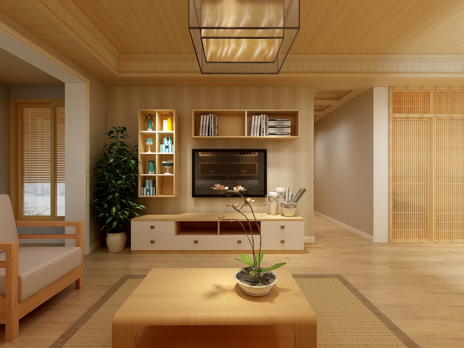 日式风格,10-15万装修,三居室装修,90平米装修,