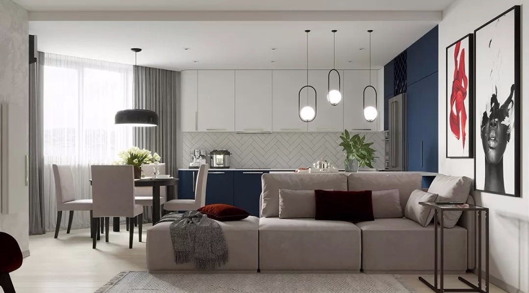 現(xiàn)代二居室，時(shí)尚又炫酷