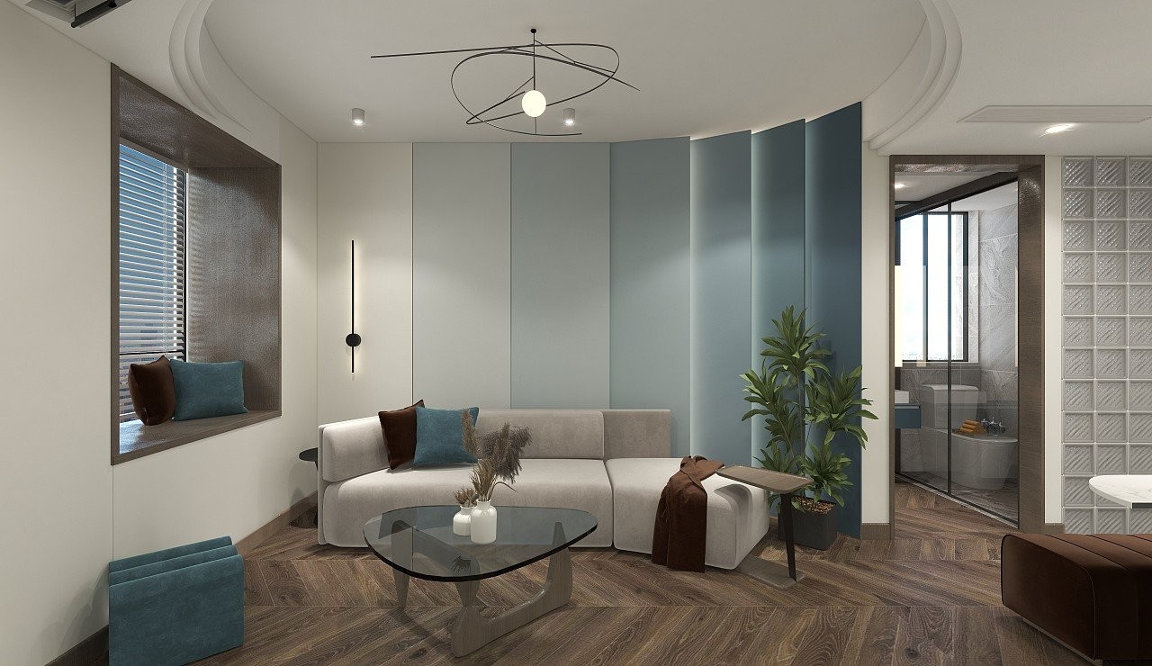 灰藍(lán)色，低調(diào)質(zhì)感舒適空間