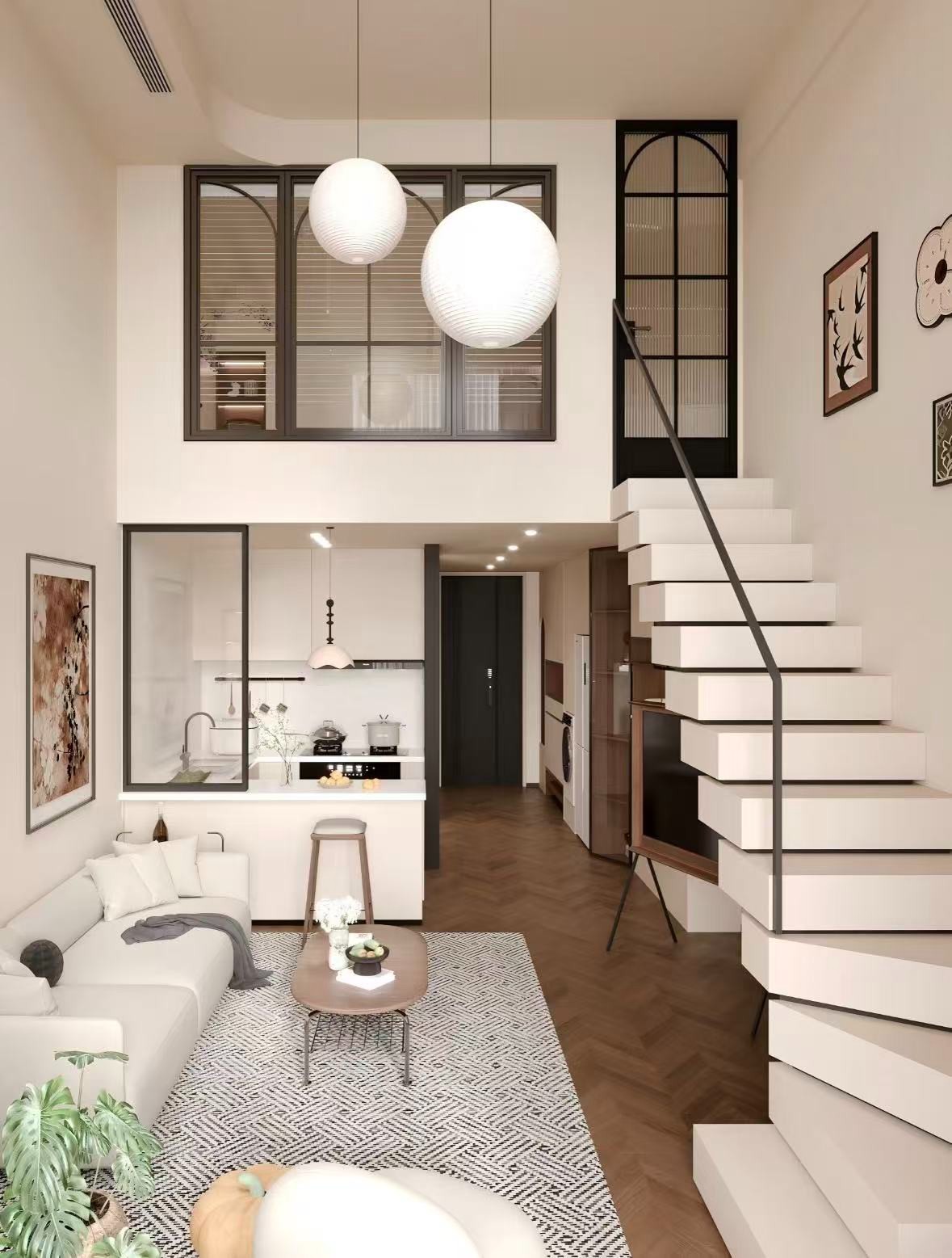 65㎡原木中古風(fēng)loft