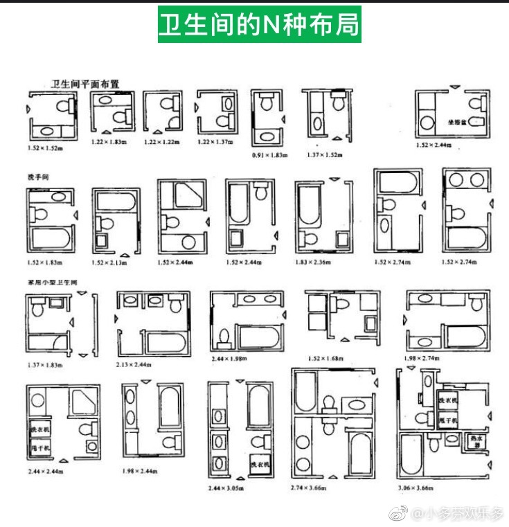 比如洗手台和马桶,淋浴和浴缸布局要合理,根据空间只保留必要功能