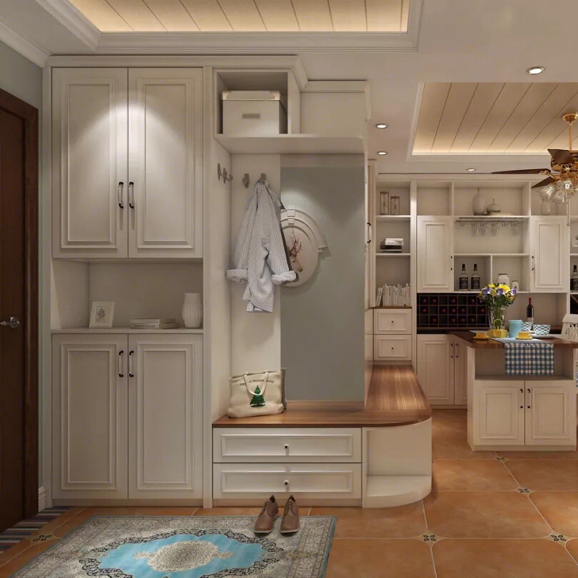 装修索菲亚全屋定制の入户柜今天分享一下不同收纳侧重点的入户鞋柜图