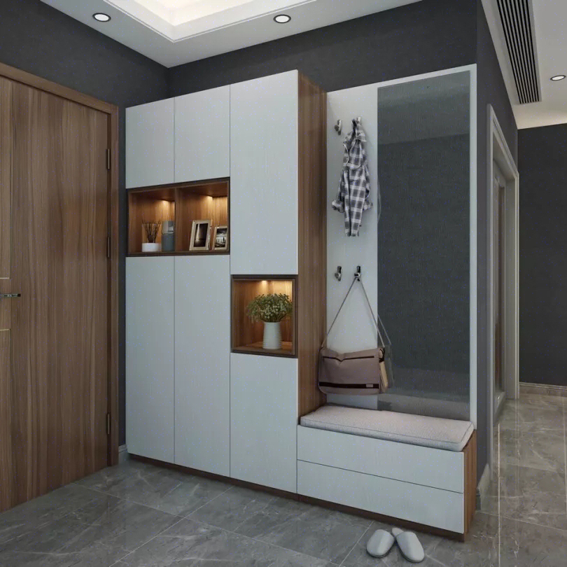 装修索菲亚全屋定制の入户柜今天分享一下不同收纳侧重点的入户鞋柜图