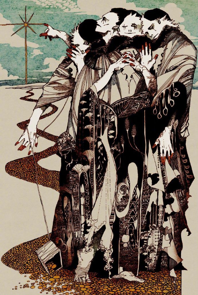 艺术绘画日本艺术家akiyakageichi复古