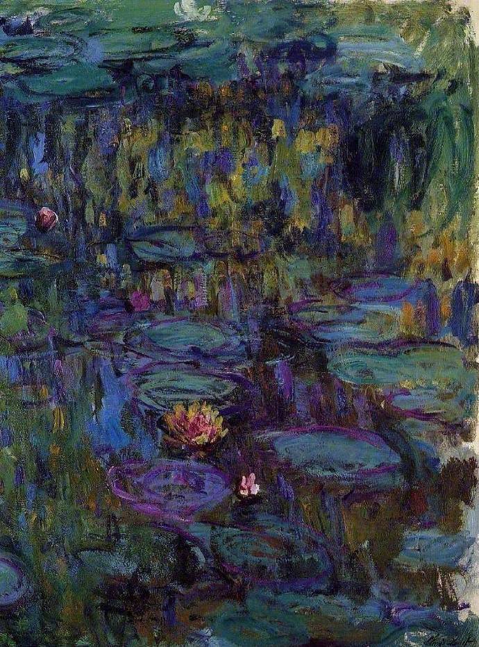 艺术绘画莫奈笔下的紫罗兰