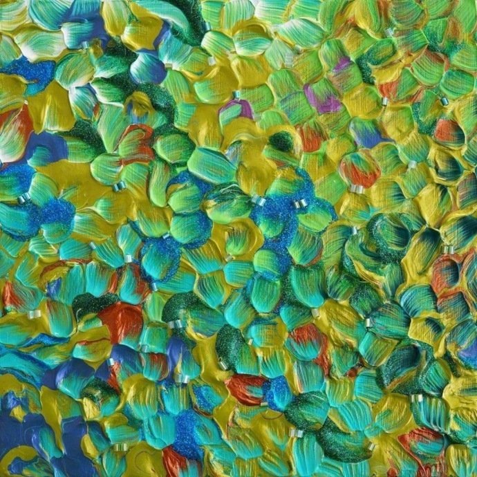 【艺术绘画】肌理,看得好舒服,跟糖果一样的