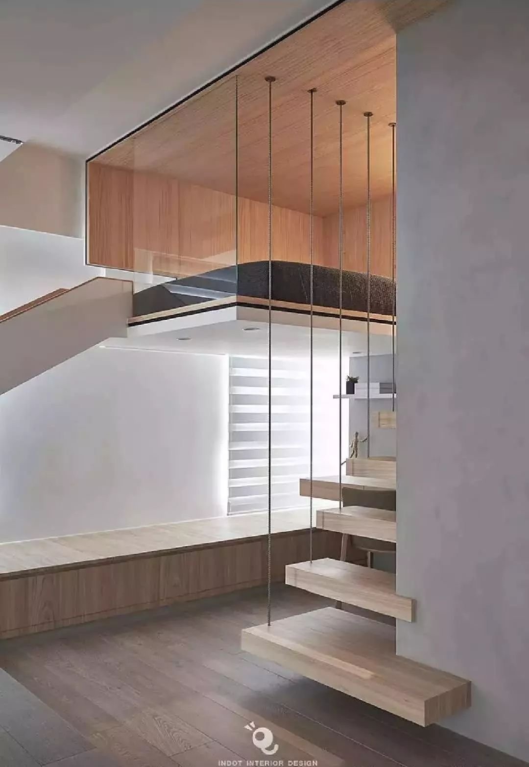 可移动书房,悬浮卧室,设计师爆改空间格局,把132㎡的家变成.