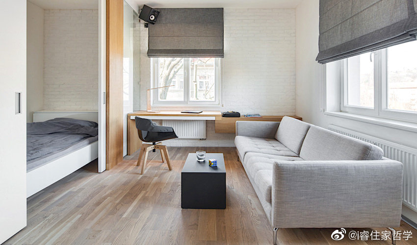 布拉格这间10坪大的单身男子小宅中boqarchit