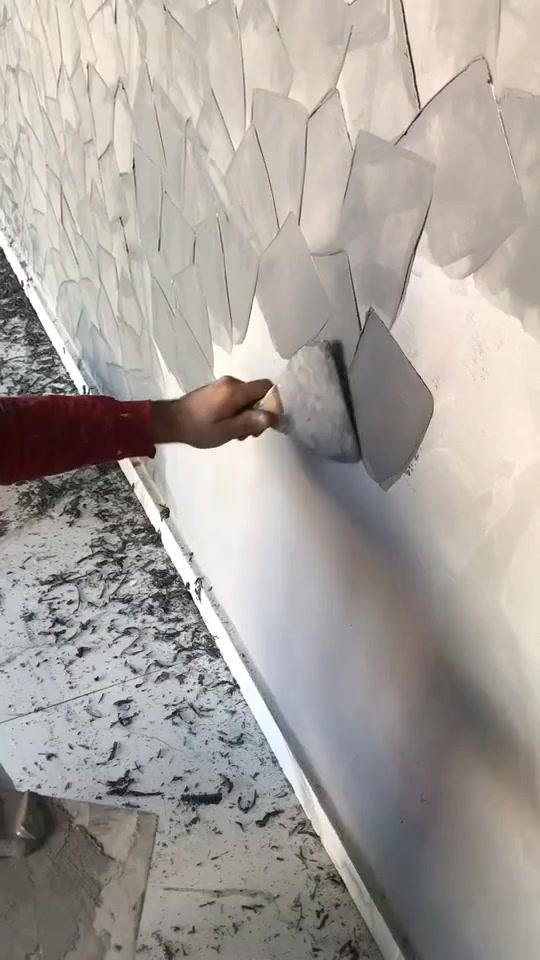 看到老外做的水泥艺术墙,还挺有创意的 水泥  艺术漆  水泥.