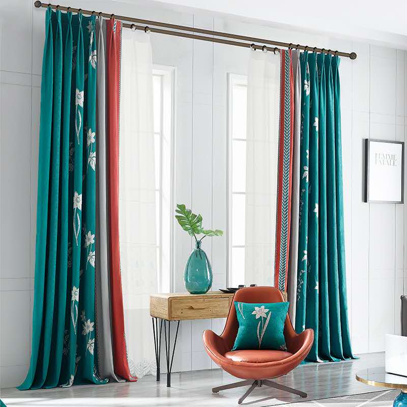 【美诺奇】高精密色织提花无缝成品窗帘