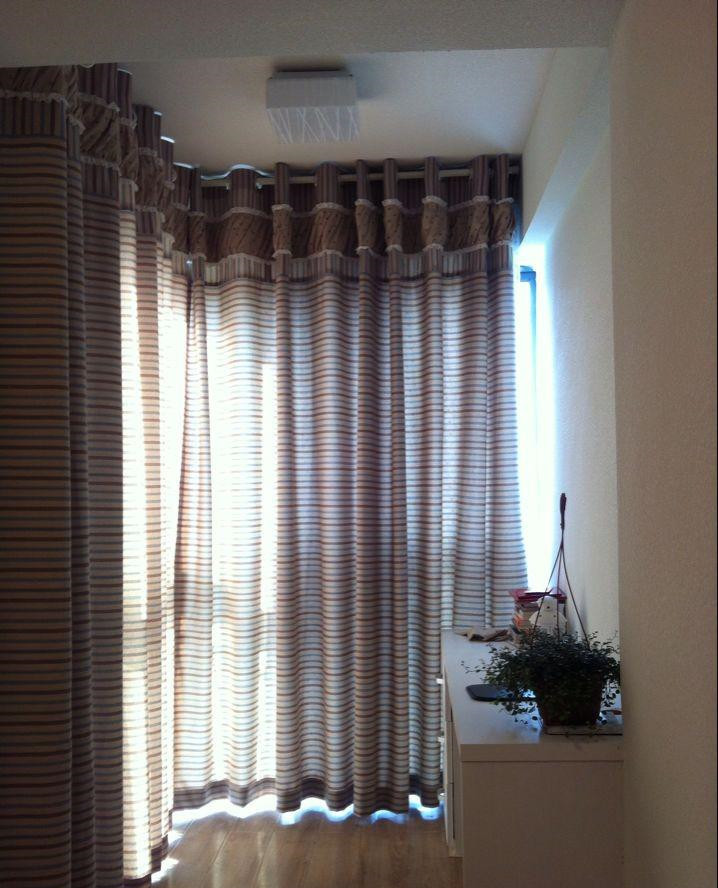 阳台窗帘帘头图片