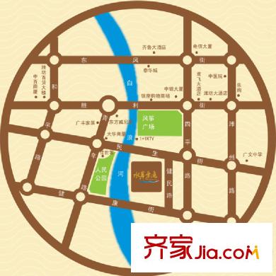 水岸华庭交通图