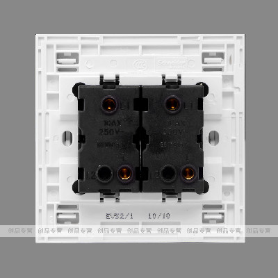 豐尚白色雙開雙控施耐德雙聯雙控開關開關類