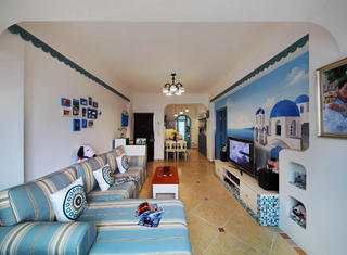 二居室地中海风格家客厅搭配图