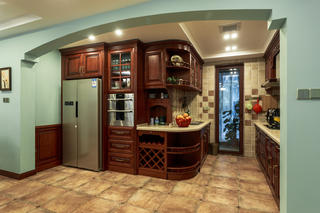 160平美式三居装修厨房构造图