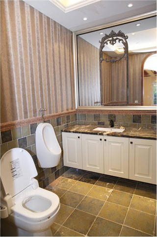 美式别墅装修浴室柜图片